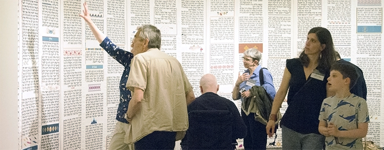 A tapestry of visitors on opening night.