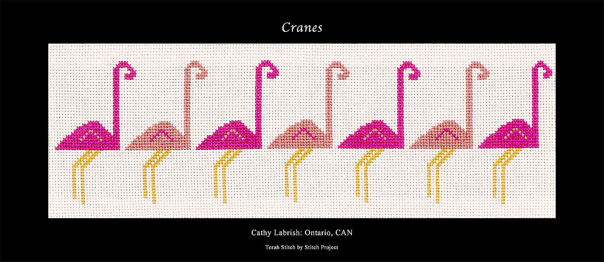 Unit 52 Flamingos Torah Stitch by Stitch
